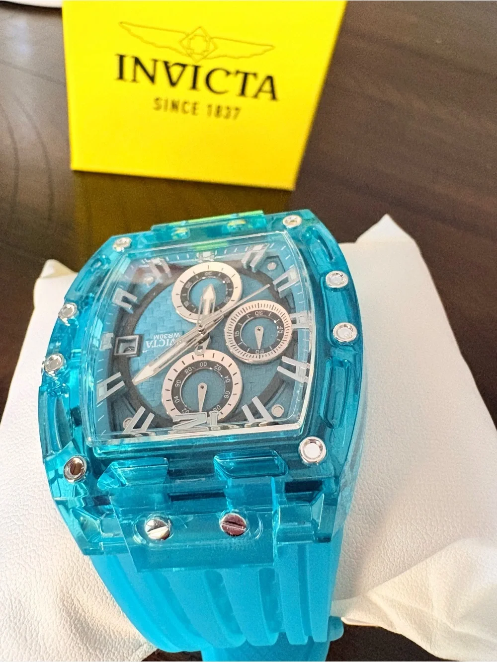 Invicta Blue Silicone Strap Watch
